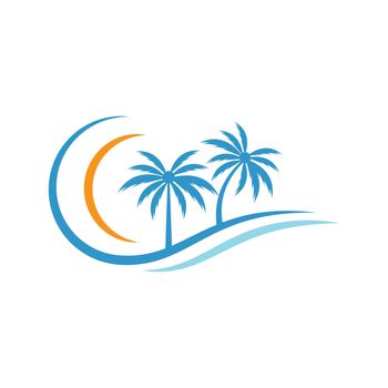 Palm tree summer logo