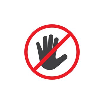 Hand blocking logo