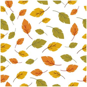 Autumn leaf seamless background 