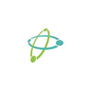 Structure atom logo vector