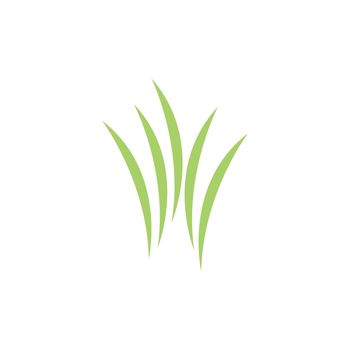 Grass ilustration logo vector 