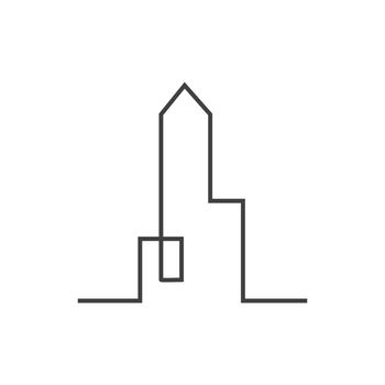 City skyline, city silhouette vector 