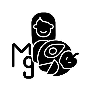 Magnesium black glyph icon