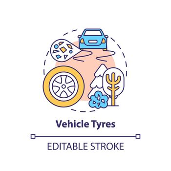 Vehicle tyres concept icon