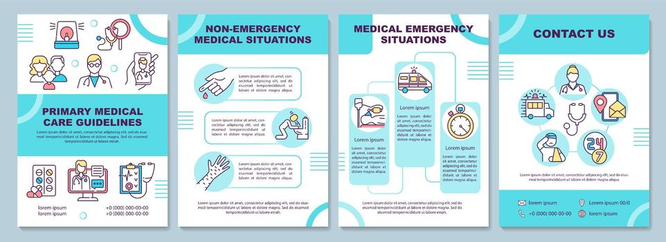 Primary medical care guidelines brochure template