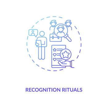 Recognition rituals concept icon