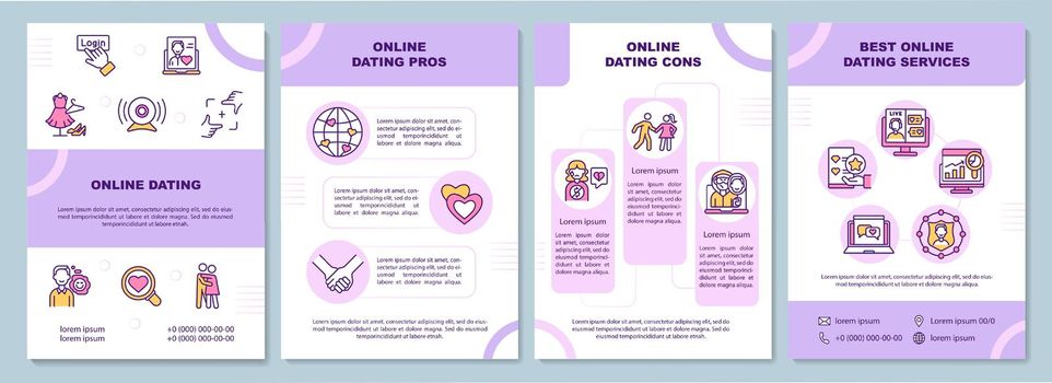 Online dating brochure template