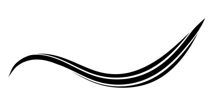 Curved smooth lines in the form of a wave, wave smoothness logo