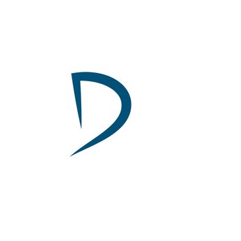 D Letter Alphabet font logo vector 