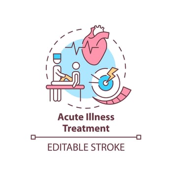 Acute illness treatment concept icon