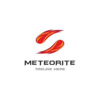 Meteorite ilustration logo vector 