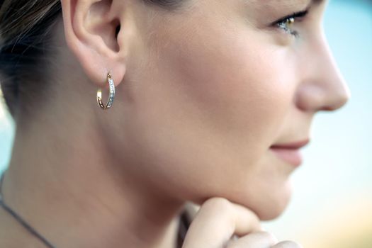 Beautiful Woman Wearing Gorgeous Earring
