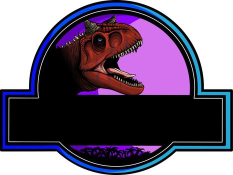 vector illustration of World of Dinosaurs logo