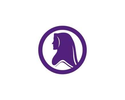 Muslimah hijab Logo template vector illustration