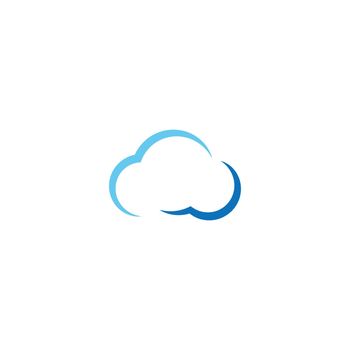 cloud technology logo vector template design
