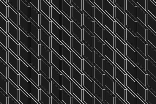 Black geometric background, abstract pattern simple design vector