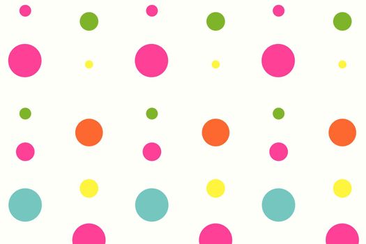 Colorful pattern background, cute polka dot in pink vector