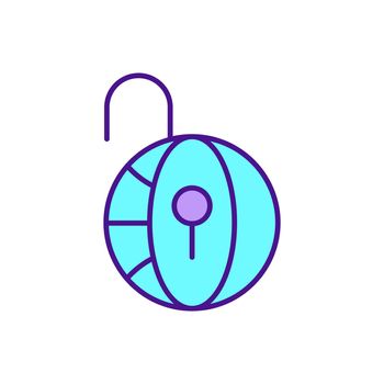 Internet privacy RGB color icon