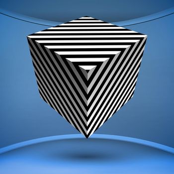 Optical illusion cube vector. Abstract vector illustration.