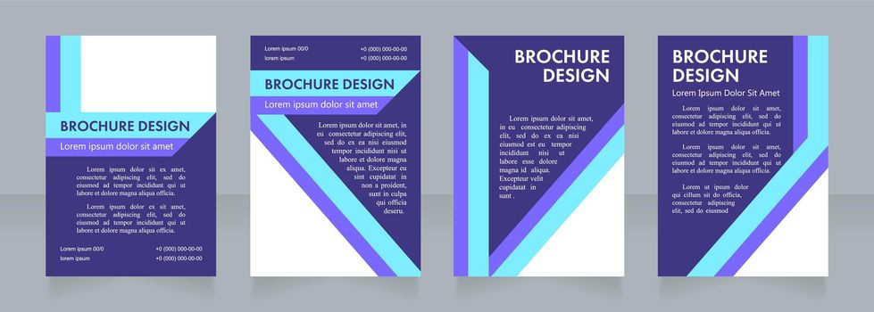 Higher education college campaign blank brochure layout design. Vertical poster template set with empty copy space for text. Premade corporate reports collection. Editable flyer paper pages