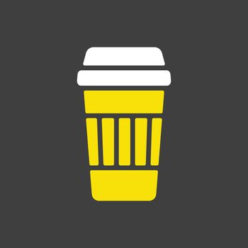 Takeaway paper coffee cup vector icon
