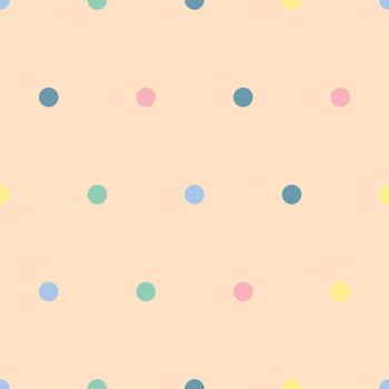 Pastel polka dot seamless background. Pastel polka dot pattern background. vector.