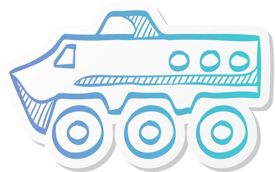 Sticker style icon - Armored vehicle