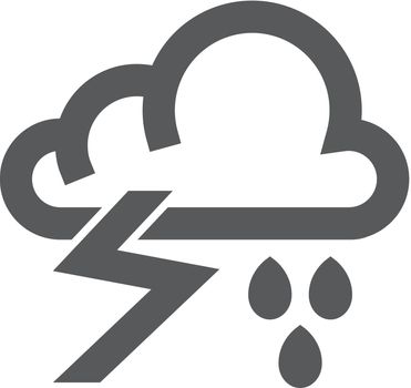 Outline Icon - Weather overcast storm