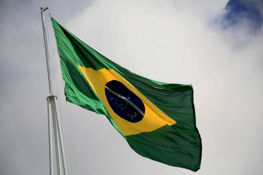 brazil flag on pole