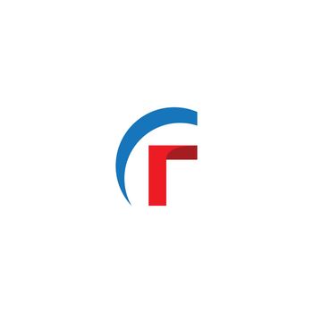 F R Letter Alphabet font logo