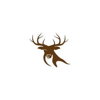 Deer antler ilustration logo vector 