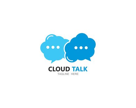 Cloud talk logo vector illustration concept