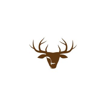 Deer antler ilustration logo vector 