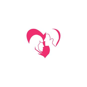 Romance Couple man and  women logo