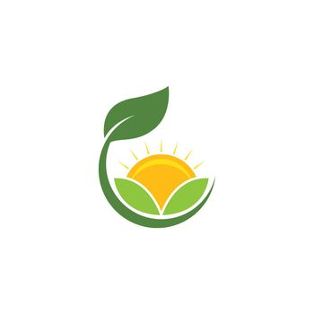 Farming natural logo vector