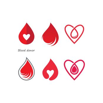 Blood ilustration logo vector 