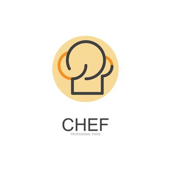 Hat chef food logo