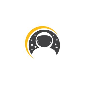 Astronaut helmet logo vector