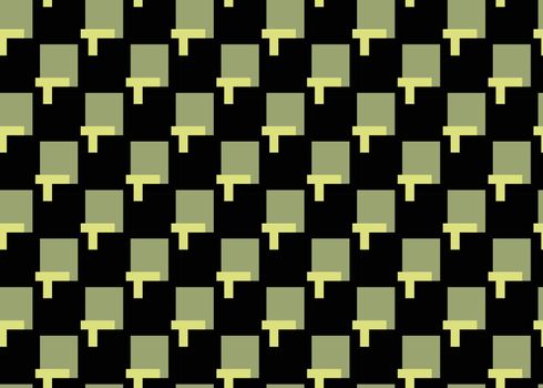 Vector seamless pattern, abstract texture background, repeating tiles in three colors.