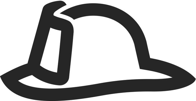 Outline Icon - Fireman hat
