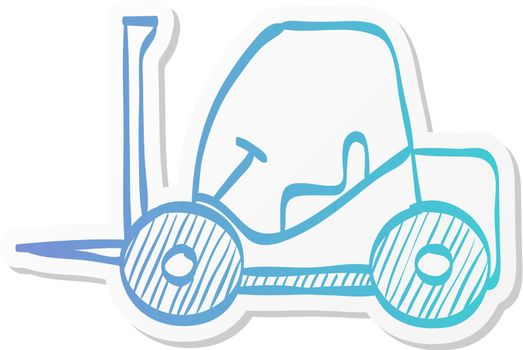 Sticker style icon - Forklift