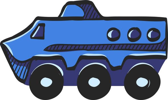 Color Sketch Icon Armored vehicle