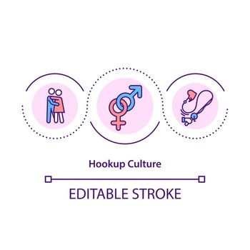 Hookup culture concept icon