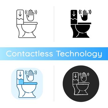 Touchless toilet flush icon