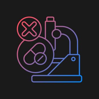 Failed research gradient vector icon for dark theme