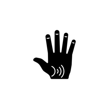 Thumb arthritis black glyph icon