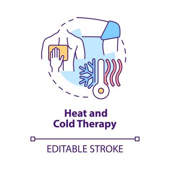 Heat and cold therapy concept icon
