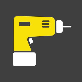 Electric screwdriver icon. Construction, repair