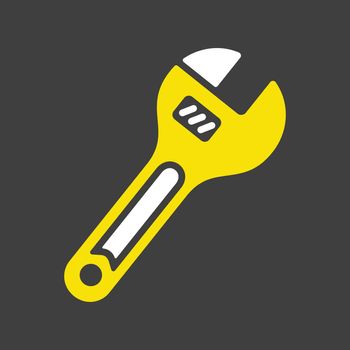 Adjustable spanner icon. Construction, repair
