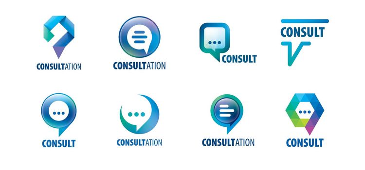 Sign for online consultation. Vector illustration of the icon.